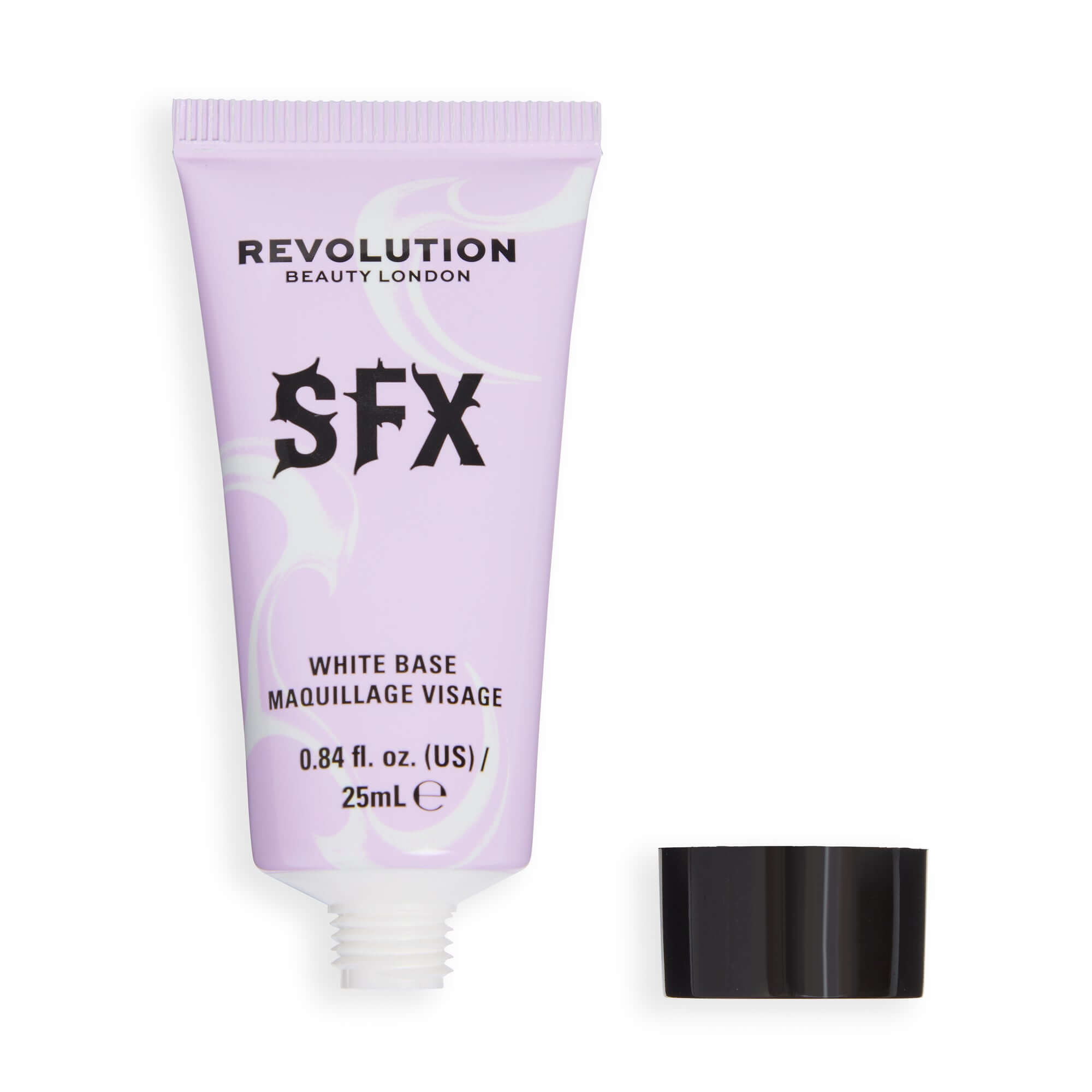 Revolution SFX White Base Face Paint tube on white background, perfect for Halloween looks and special effects makeup.