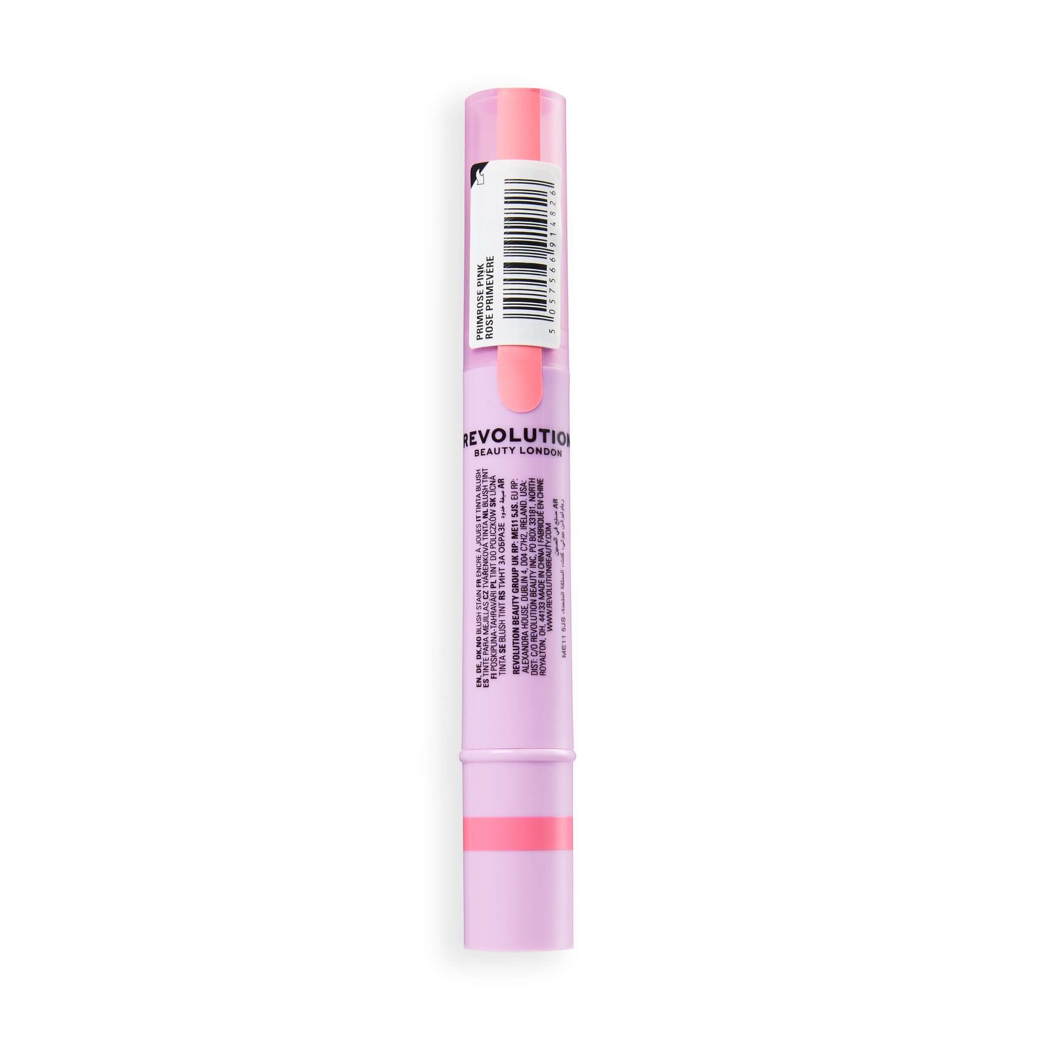 Revolution Superdewy Tint N Glow Blush Stain packaging featuring soft sponge applicator for easy application.