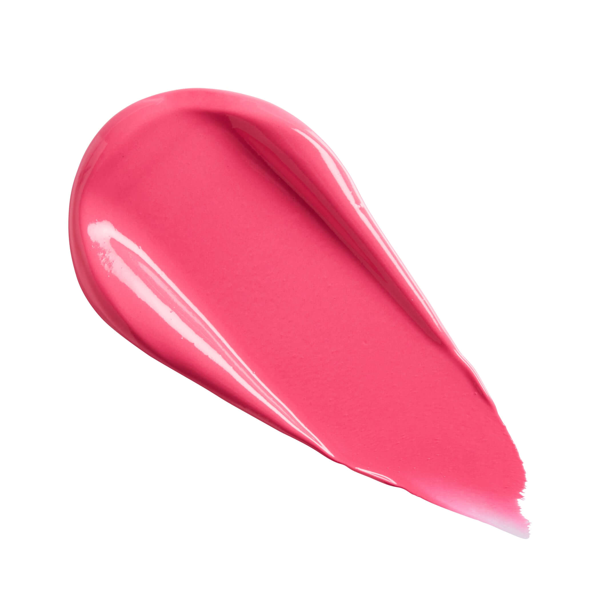 Swatch of Revolution Superdewy Tint N Glow Blush Stain in a vibrant pink hue, showcasing its creamy texture.