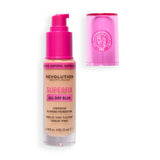 Revolution Superfix Blur Longwear Foundation in a pump bottle for breathable, longwear coverage with a matte finish.