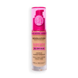 Revolution Superfix Blur Longwear Foundation F8.2N in a pump bottle, offering breathable, soft matte coverage.