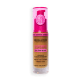 Revolution Superfix Blur Longwear Foundation in color F11.2W, offering breathable coverage and a soft-focus finish.
