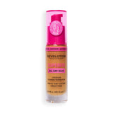 Revolution Superfix Blur Longwear Foundation F11.5C in packaging, offering soft matte & longwear coverage for flawless skin.