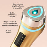 Revolution Pro Miracle Pro-R Booster & Viral Skincare Bundle showing a facial device with various features for skin enhancement.