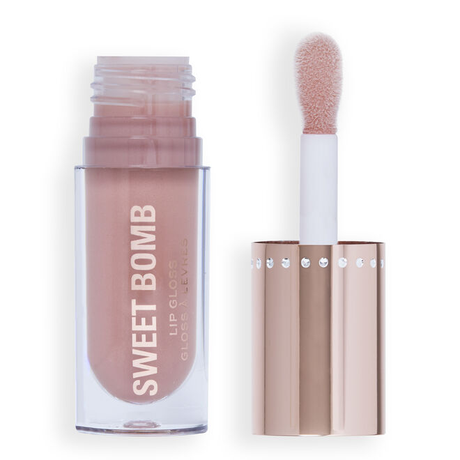 Makeup Revolution Y2k Sweet Bomb Lip Gloss Strawberry Swirl Nude