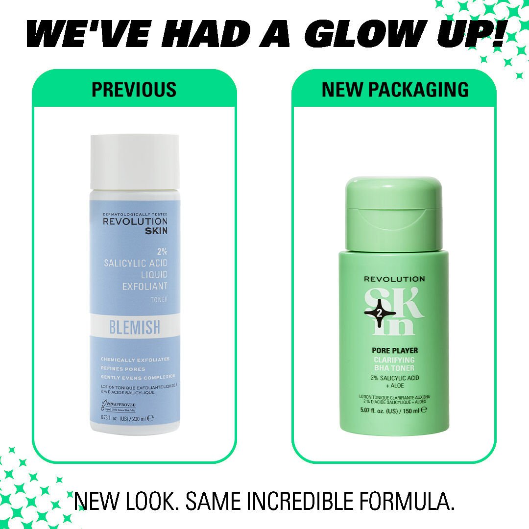 Revolution Skin Pore Player 2% Salicylic Acid & Aloe Clarifying BHA Toner