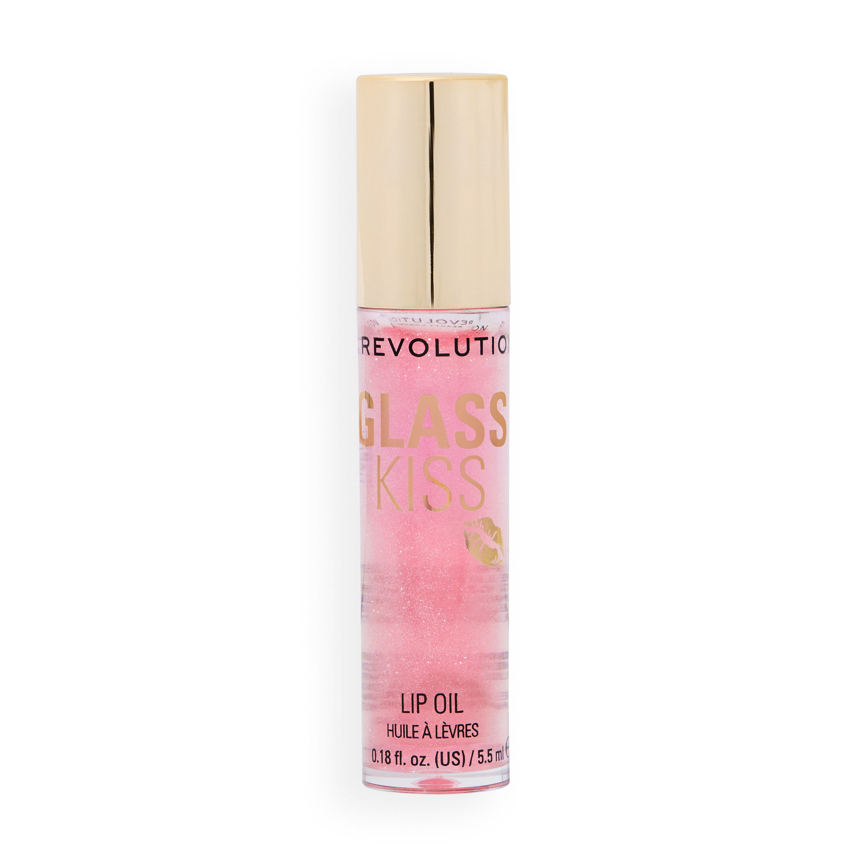 Revolution Glass Kiss Roller Ball Lip Oil Fairytale Peach Shimmer