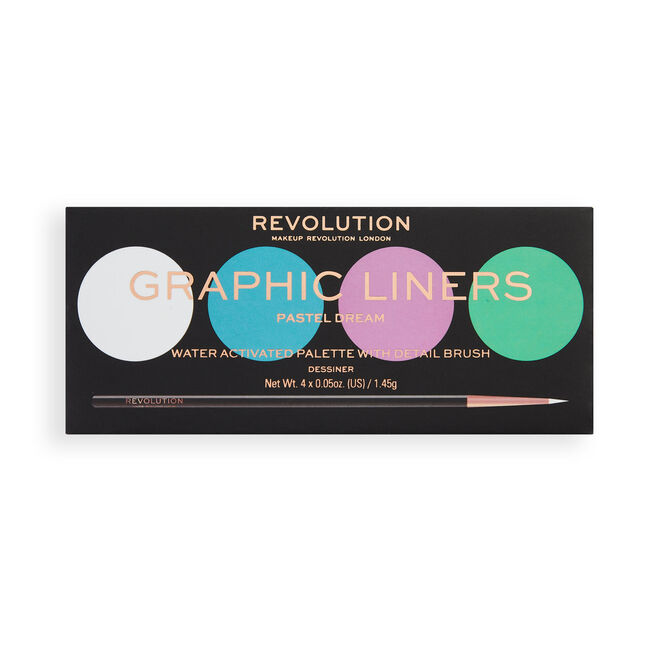 Makeup Revolution Water Activated Graphic Liner Palettes Pastel Dream