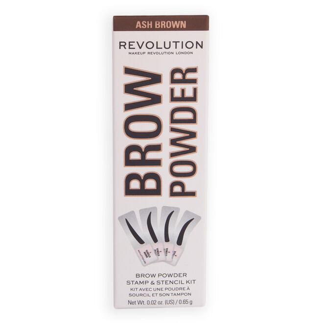 Makeup Revolution Brow Powder Stamp & Stencil Kit Dark Brown