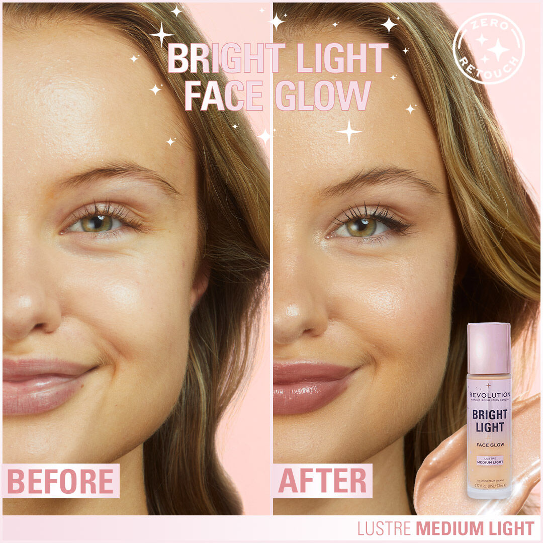 Makeup Revolution Bright Light Face Glow Lustre Medium Light