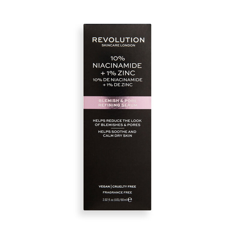 revolution skincare 10 niacinamide 1 zinc blemish pore refining serum super sized 60ml