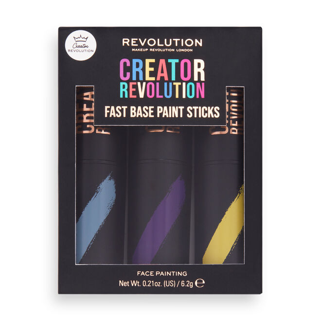 Creator Revolution Fast Base Paint Stick Set Cobalt, Purple, Yellow