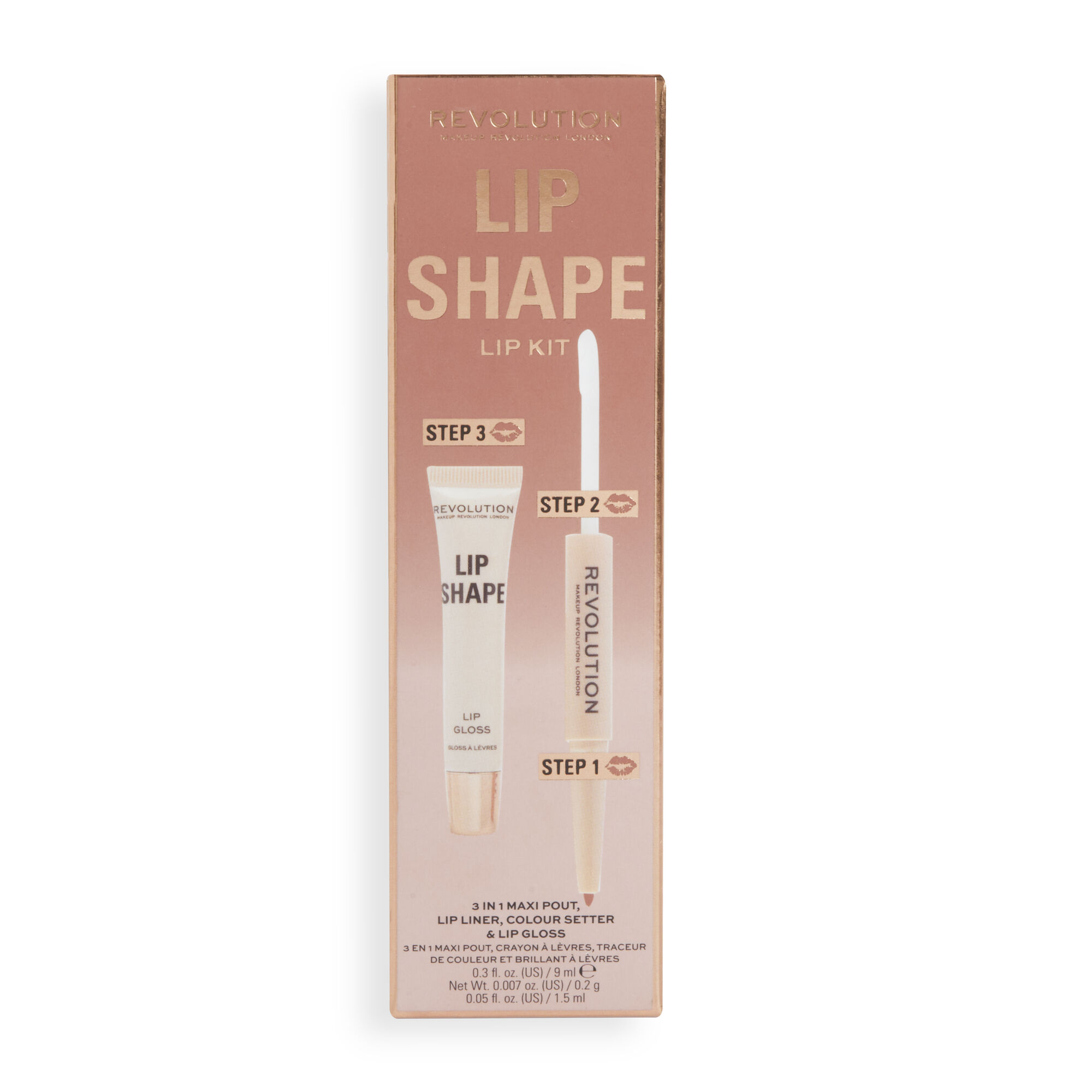 Makeup Revolution Lip Shape Kit Warm Nude
