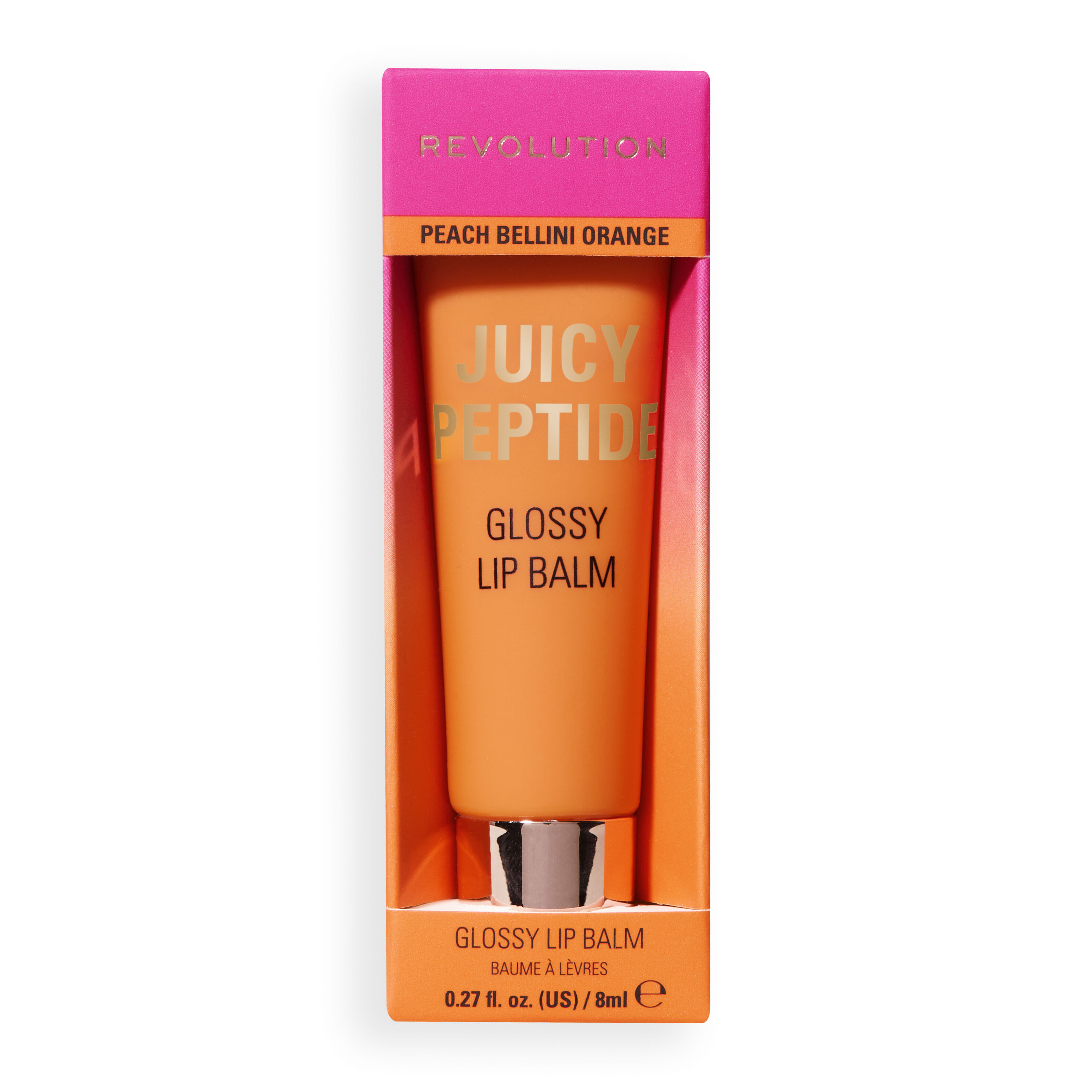 Revolution Juicy Peptide Lip Balm Peach Bellini Orange