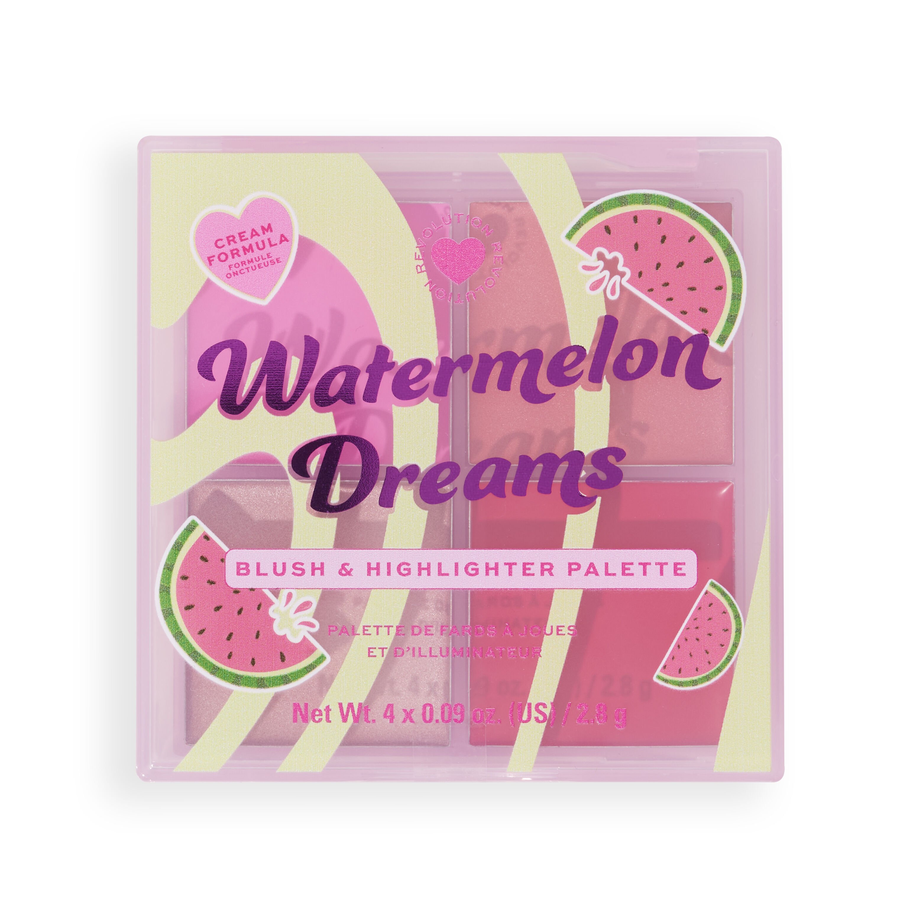 I Heart Revolution Watermelon Dreams Blush & Highlighter Quad