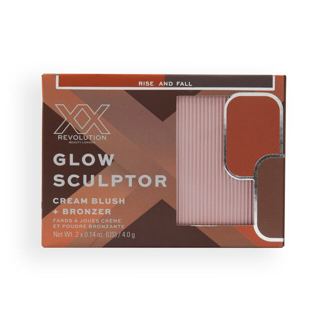 XX Revolution Glow Sculptor Cream Blush and Bronzer Rise and Fall Coral