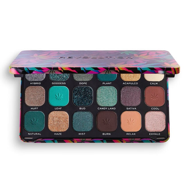 Makeup Revolution Forever Flawless Chilled with cannabis sativa Shadow Palette