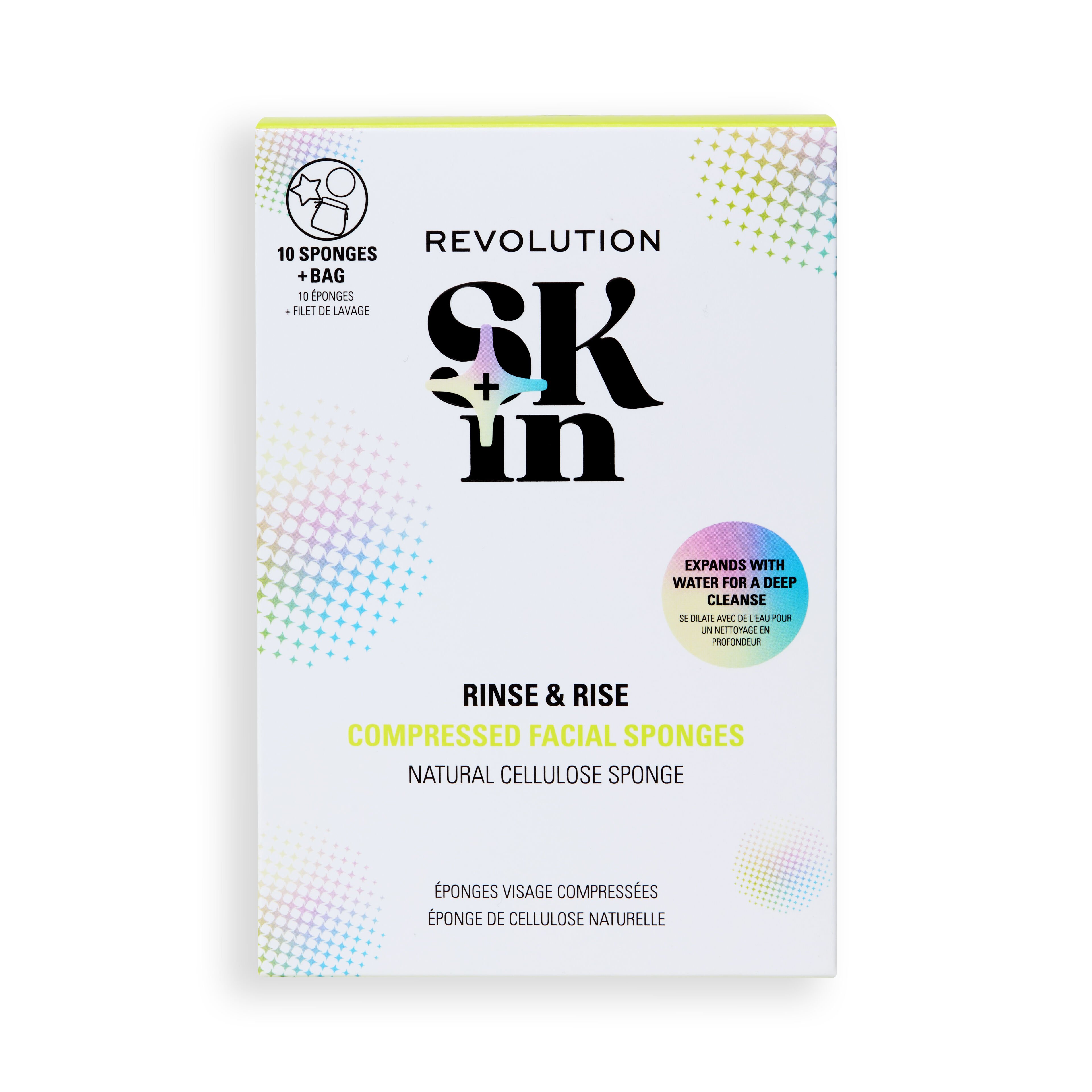 Revolution Skin Rinse & Rise Compressed Cellulose Facial Sponges