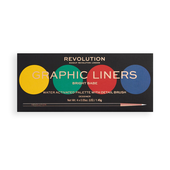 Makeup Revolution Water Activated Graphic Liner Palettes Bright Babe
