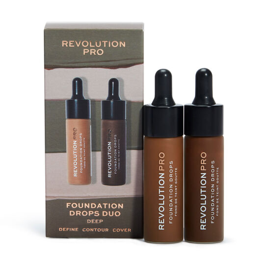 Revolution Pro Foundation Drops Duo Deep Revolution Beauty