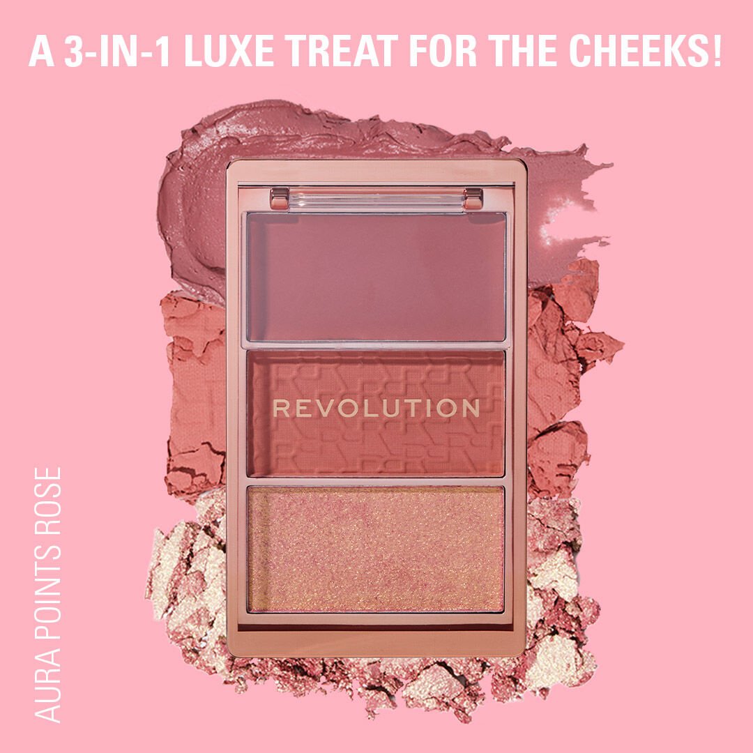 Revolution Blush Icon Palette Aura Points Rose