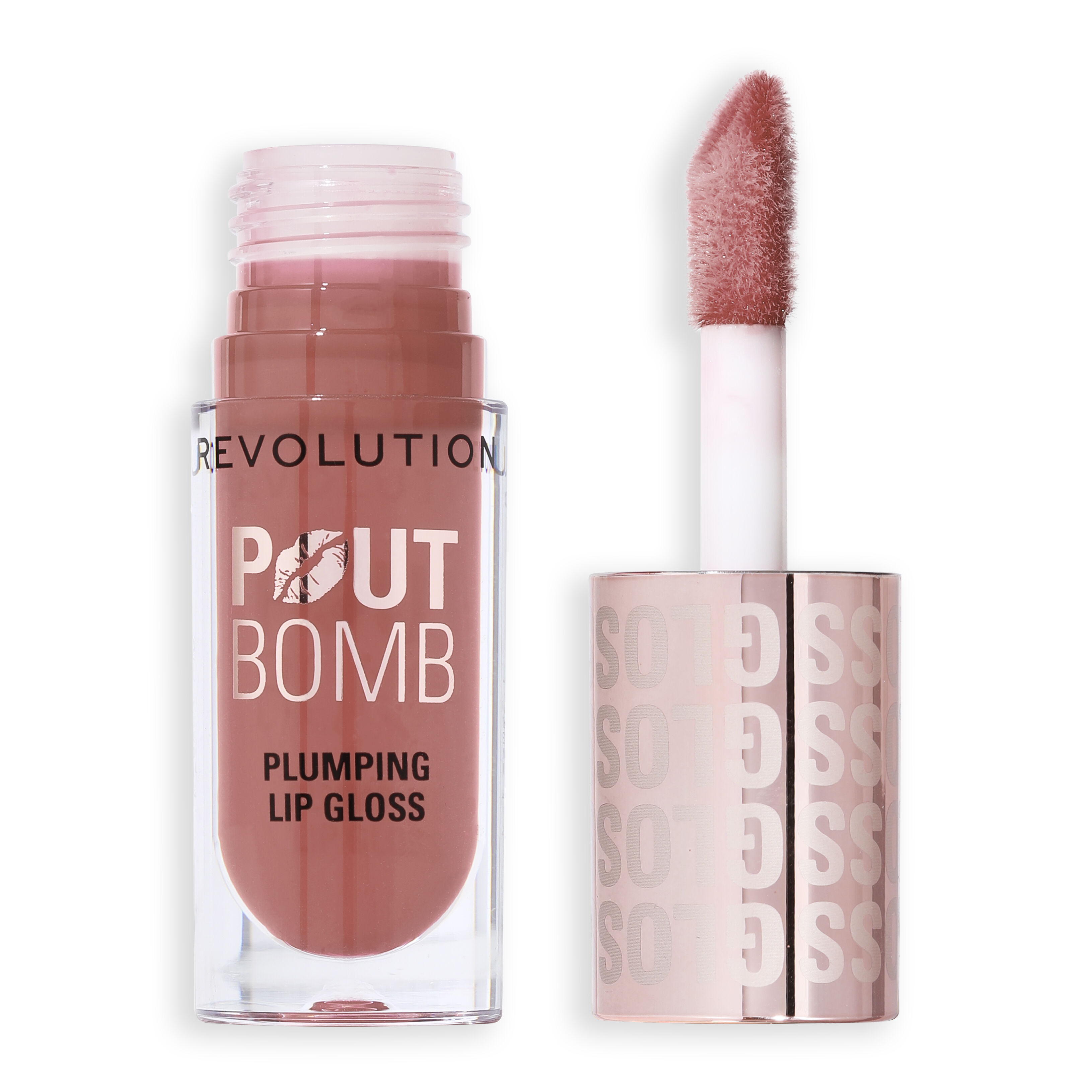 Revolution Pout Bomb Plumping Gloss Doll Warm Nude