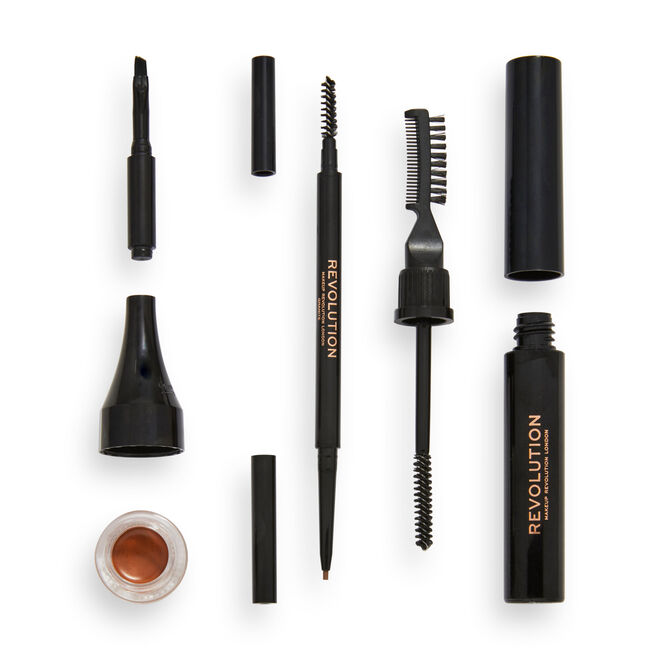 Makeup Revolution Ultra Brow Builder Kit Medium Brown