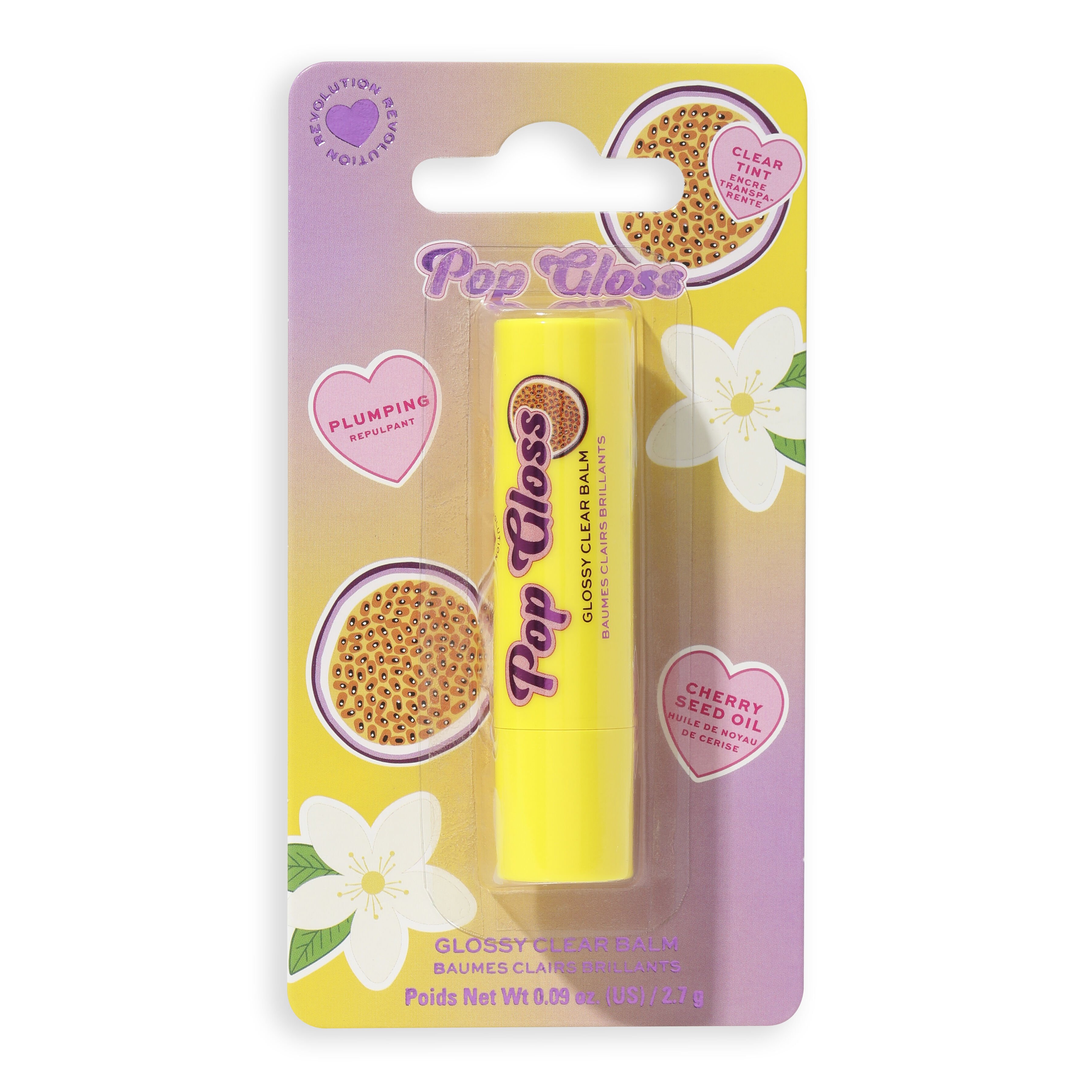 I Heart Revolution Pop Gloss Lip Balm Passionfruit Clear