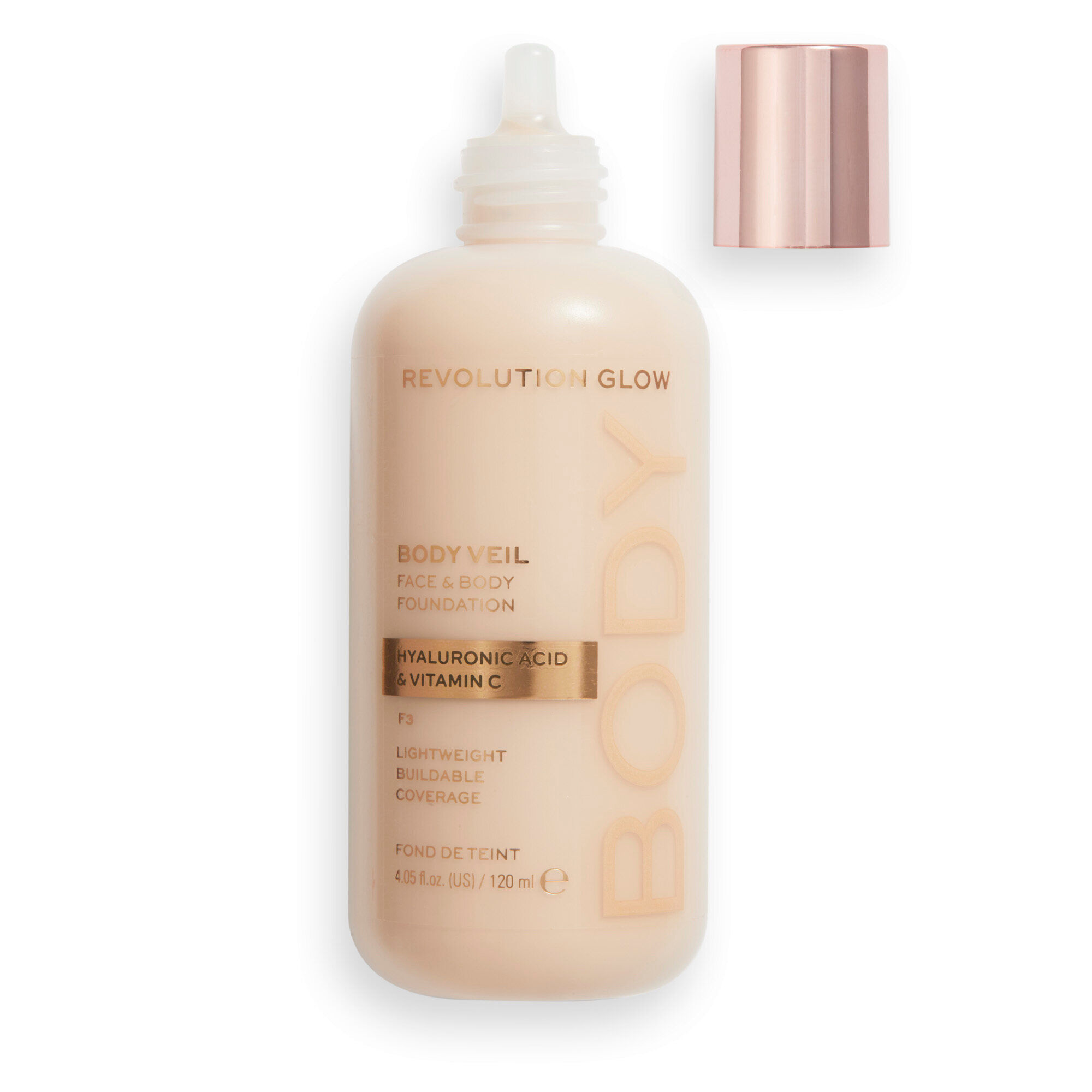Makeup Revolution Body Veil Face & Body Foundation F3