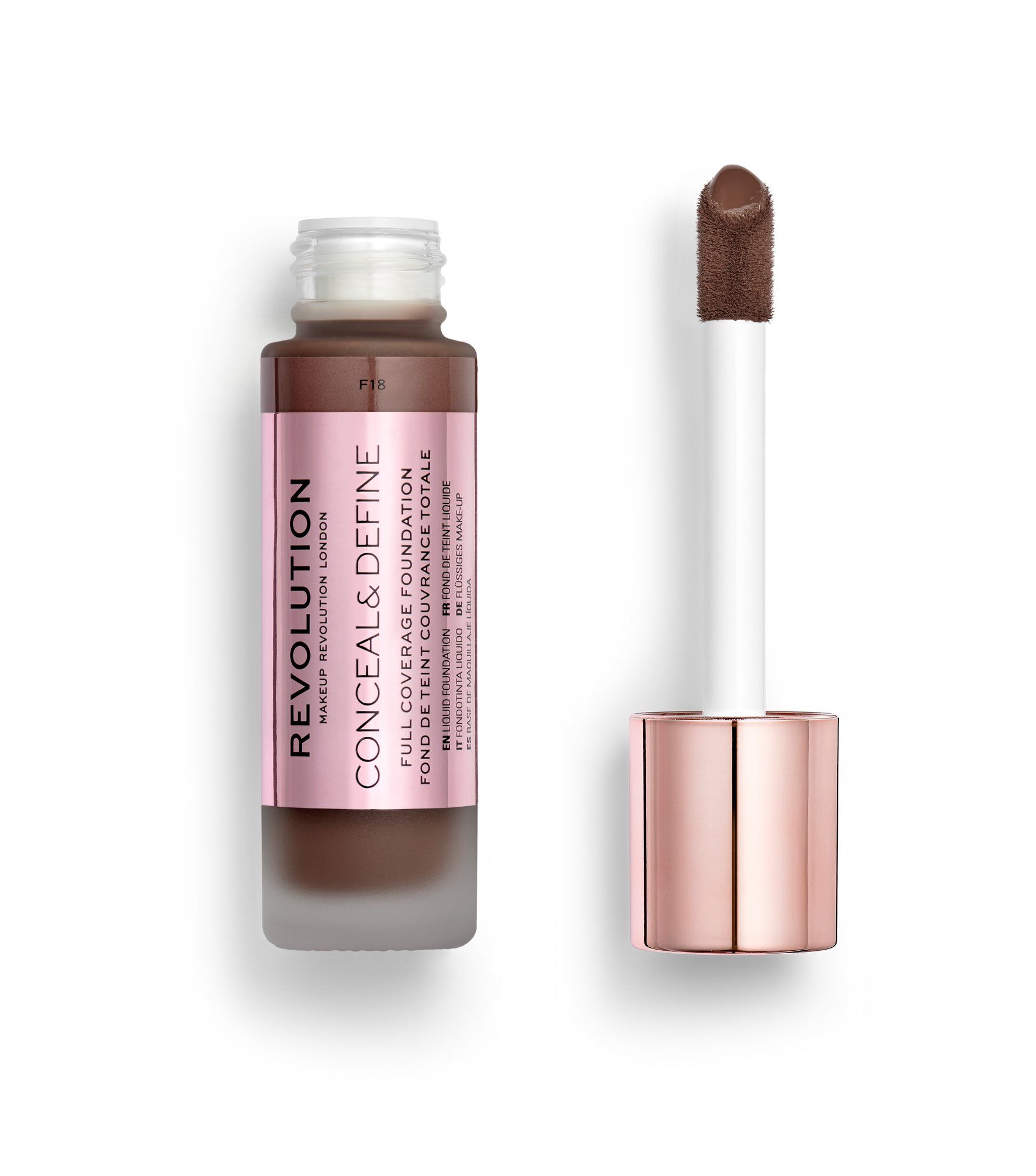 Revolution Conceal & Define Ultra Matte Full Coverage Foundation F18