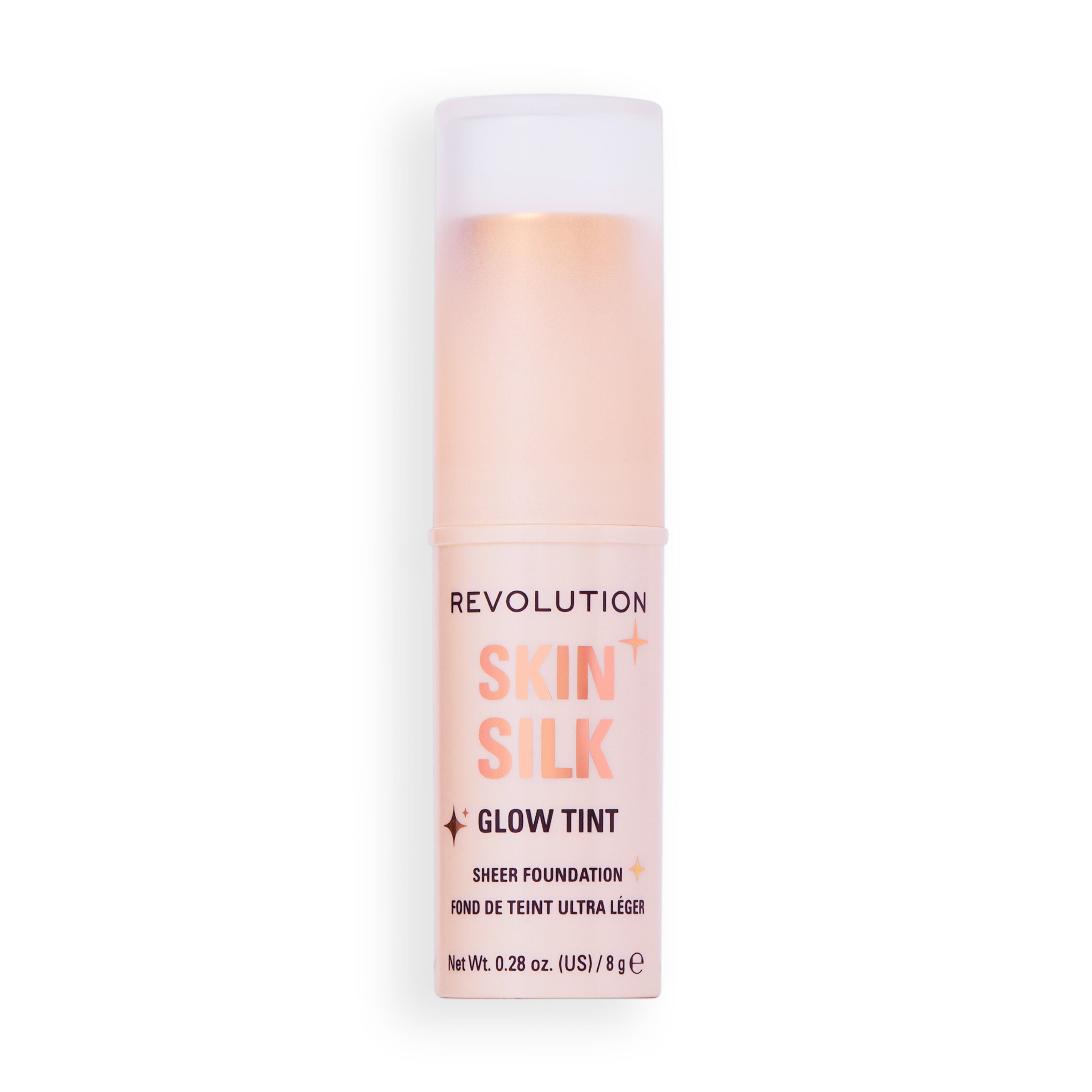 Revolution Skin Silk Glow Tint Sheer Foundation Stick Medium Tan Warm