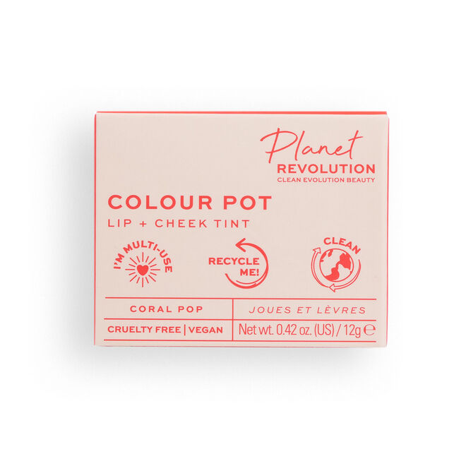 Planet Revolution Colour Pot Lip & Cheek Tint Coral Pop