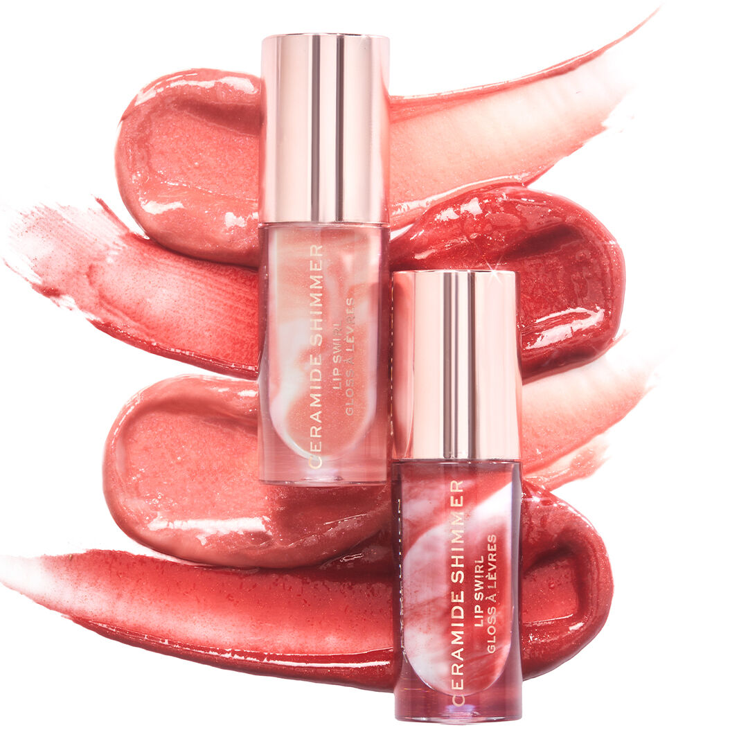 Makeup Revolution Festive Allure Ceramide Shimmer Lip Swirl Out Out Red