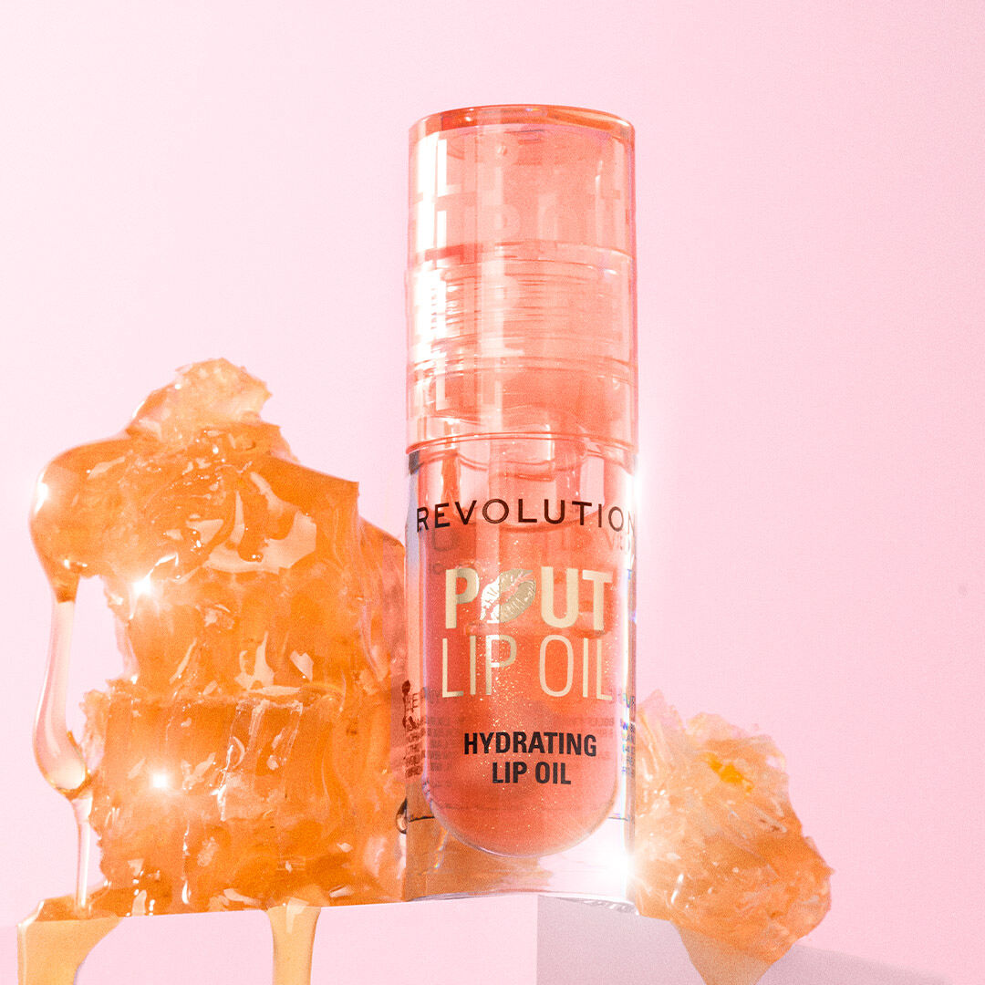 Revolution Pout Lip Oil Honey Shimmer