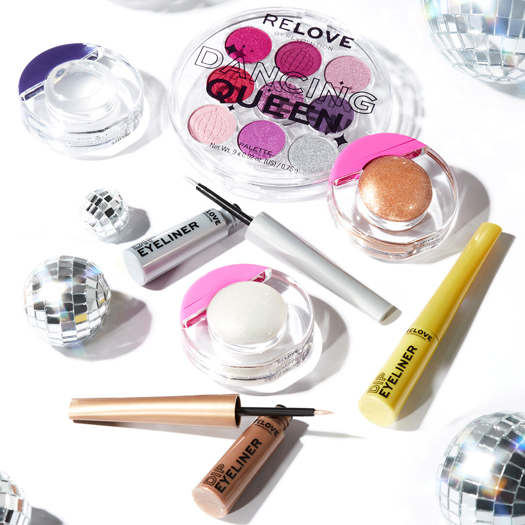 Relove by Revolution Dancing Queen Glitter Ball Liquid Highlighter Golden Energy