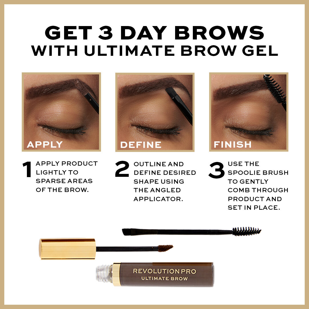 Revolution Pro Ultimate Brow Gel Medium Brown