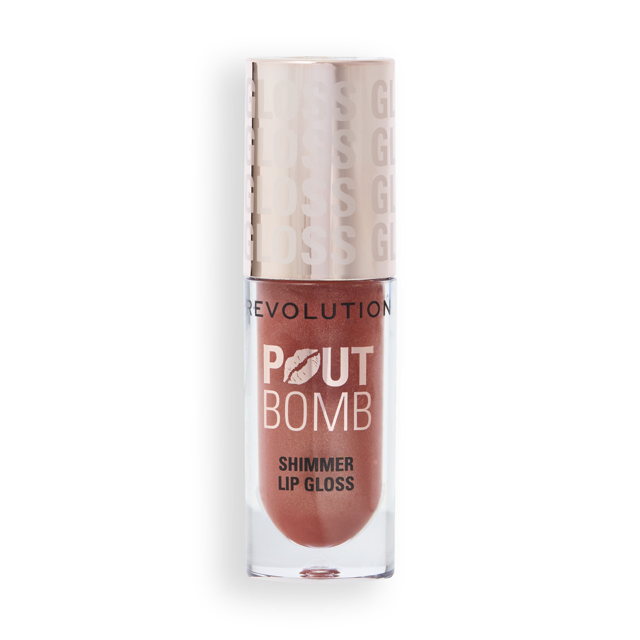 Revolution Pout Bomb Shimmer Gloss Nude Glow