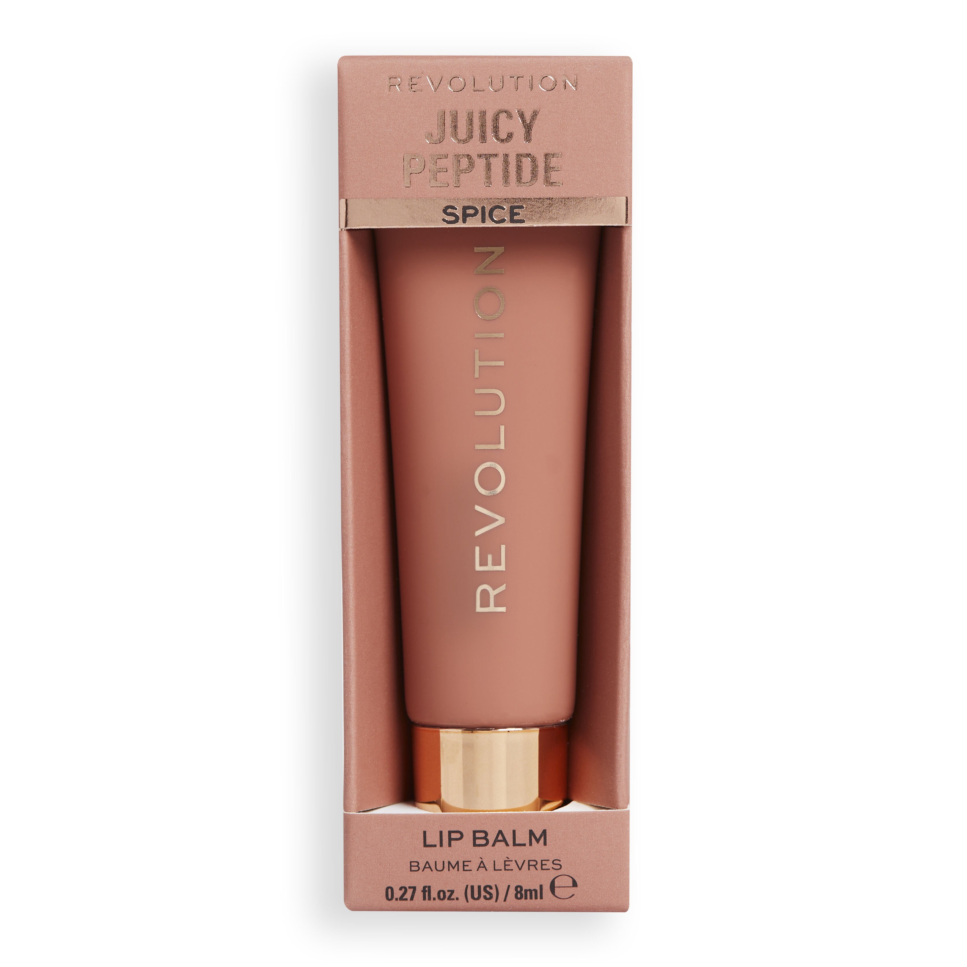 Revolution Juicy Peptide Lip Balm Nude Spice