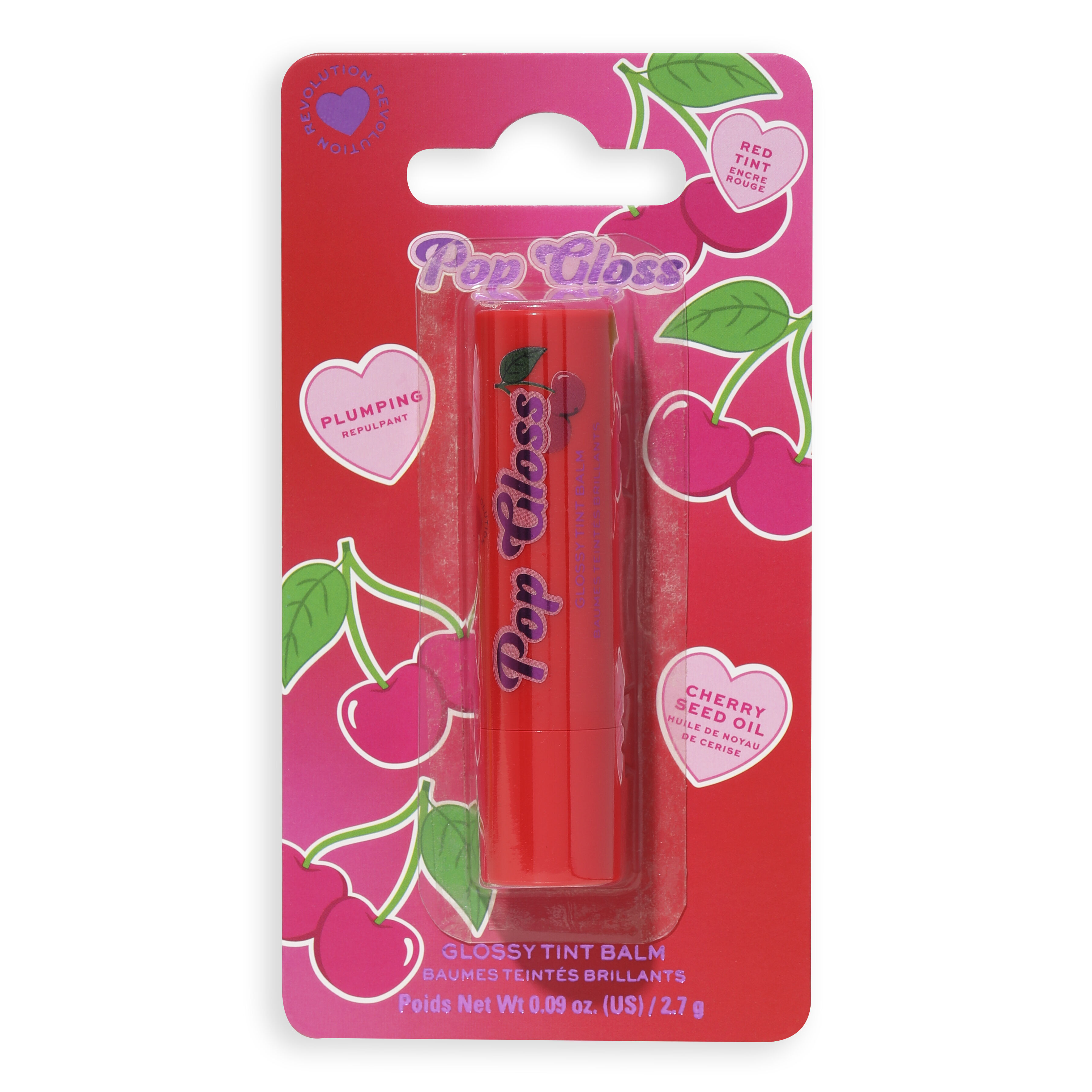I Heart Revolution Pop Gloss Lip Balm Cherry Red