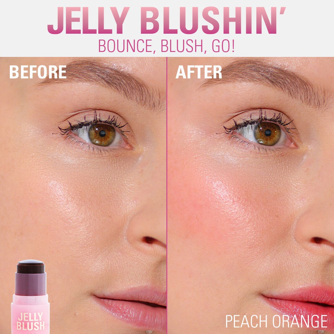 Revolution Jelly Blush Stick Lip and Cheek Stain Peach Orange