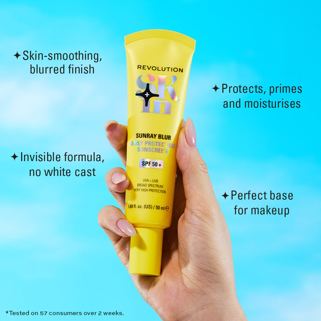 Revolution Skin Sunray Blur Daily Protection Sunscreen SPF 50+ with Niacinamide