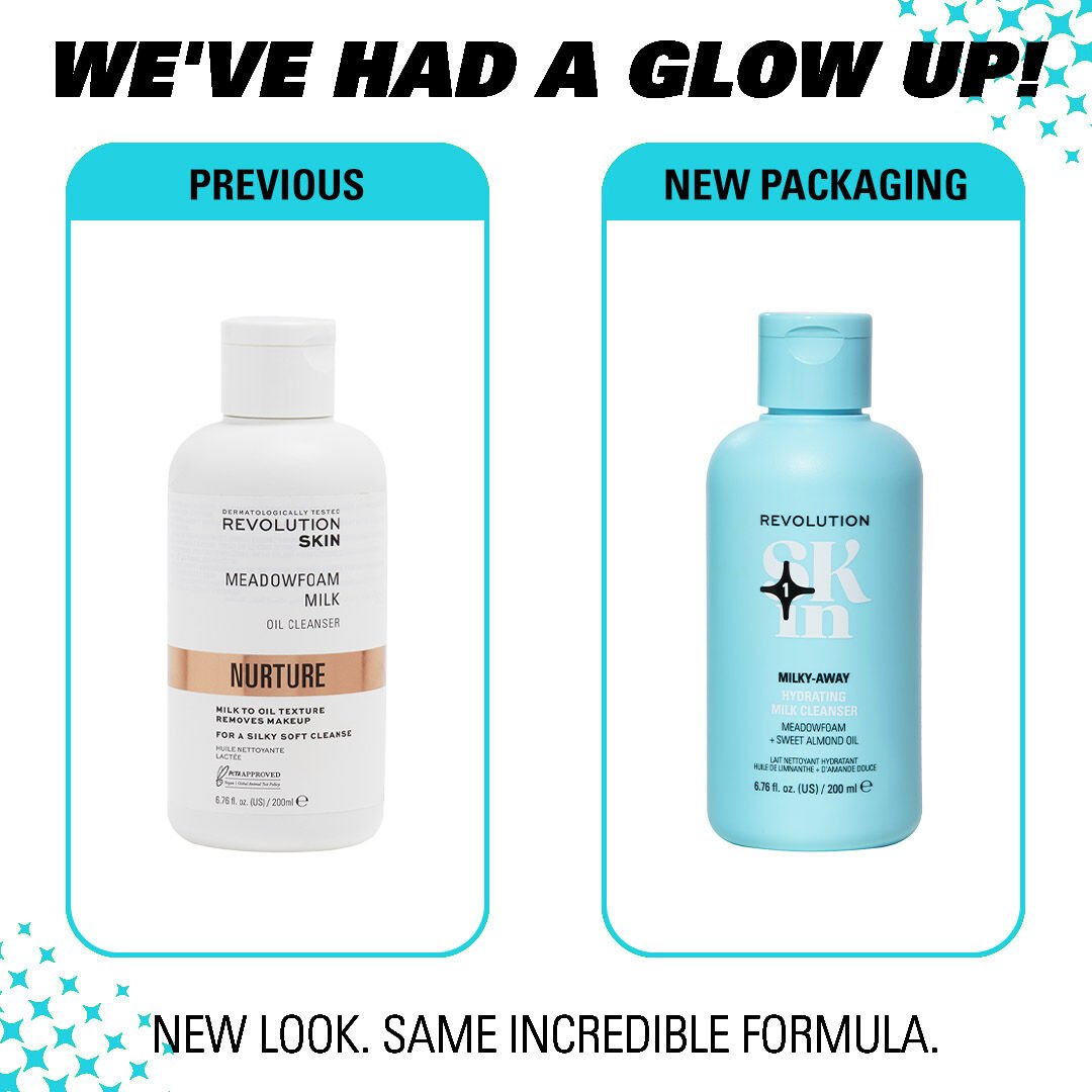 Revolution Skin Milky-Away Meadowfoam & Sweet Almond Oil Hydrating Milk Cleanser