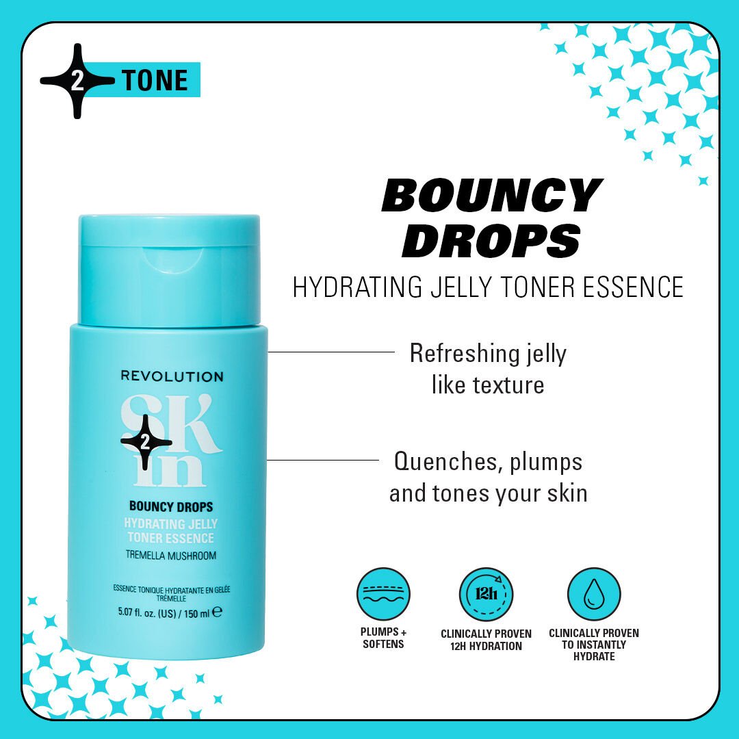 Revolution Skin Bouncy Drops Tremella Mushroom Hydrating Jelly Toner