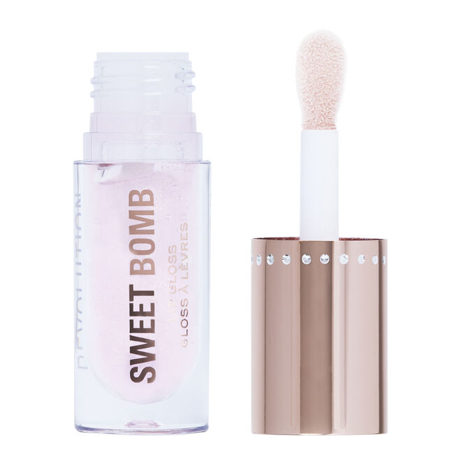 Makeup Revolution Y2k Sweet Bomb Lip Gloss Candyfloss Pink Glitter