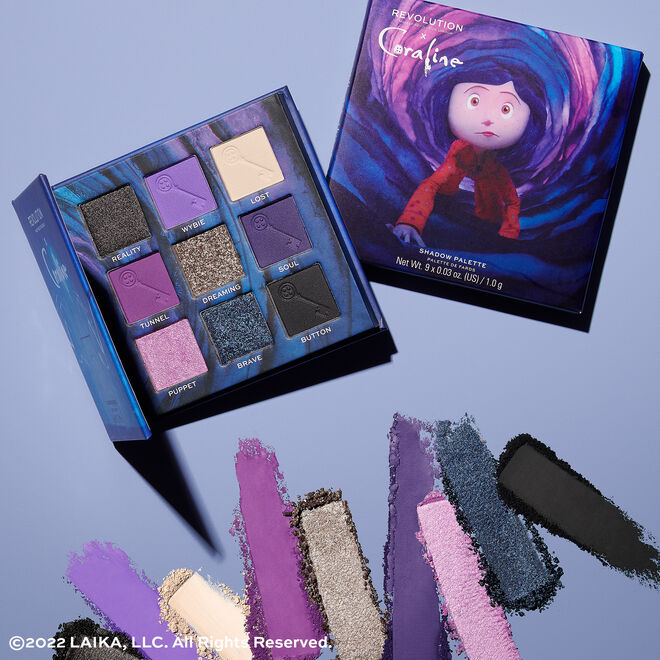 Coraline X Makeup Revolution The Secret Door Eyeshadow Palette