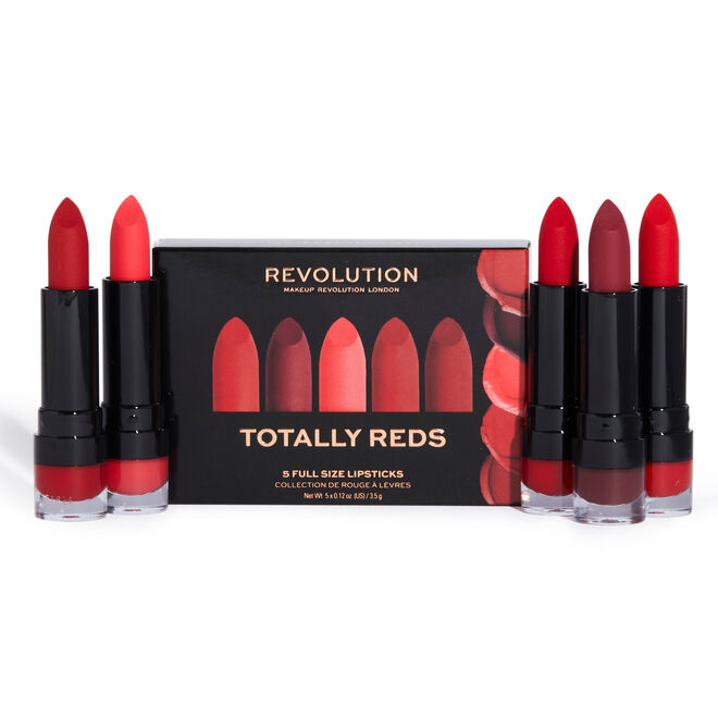 Makeup Revolution Matte Lipstick Collection Totally Reds