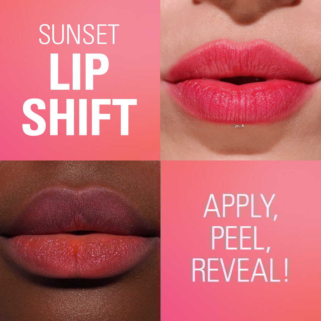 Revolution Sunset Lip Shift Peel Off Lip Stain Flushed Pink