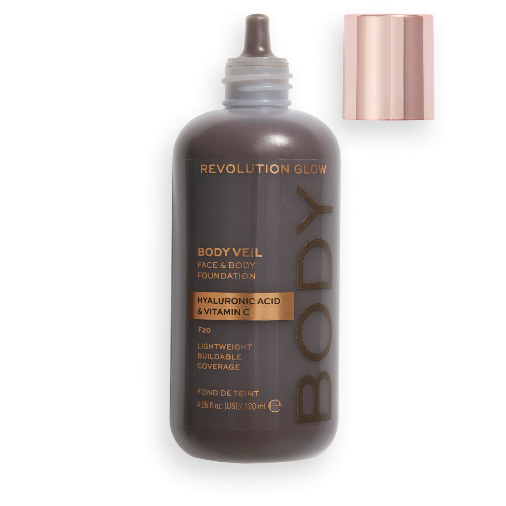 Makeup Revolution Body Veil Face & Body Foundation F20