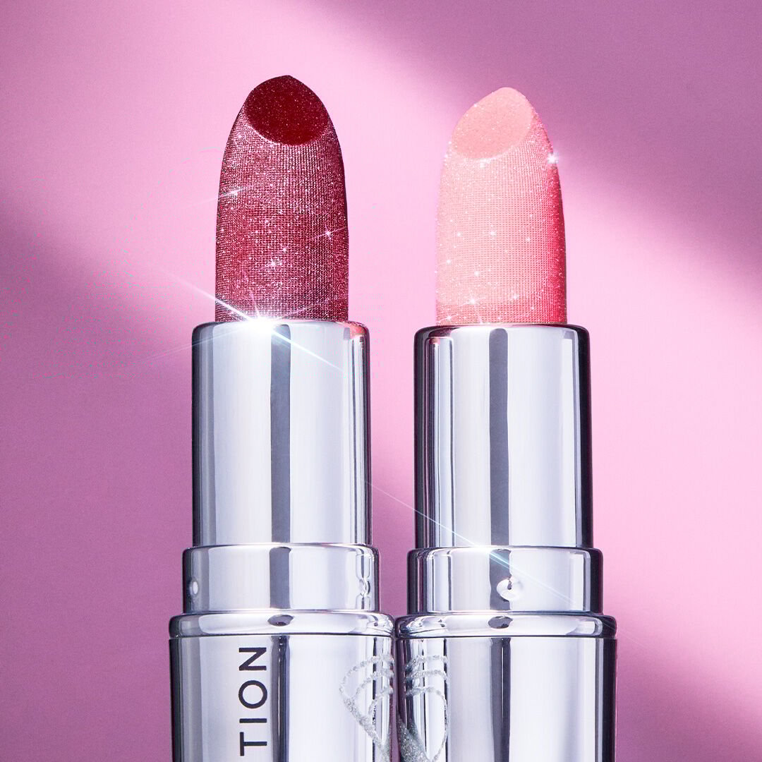 Revolution Metallic Muse Glitter Lipstick Iced Berry