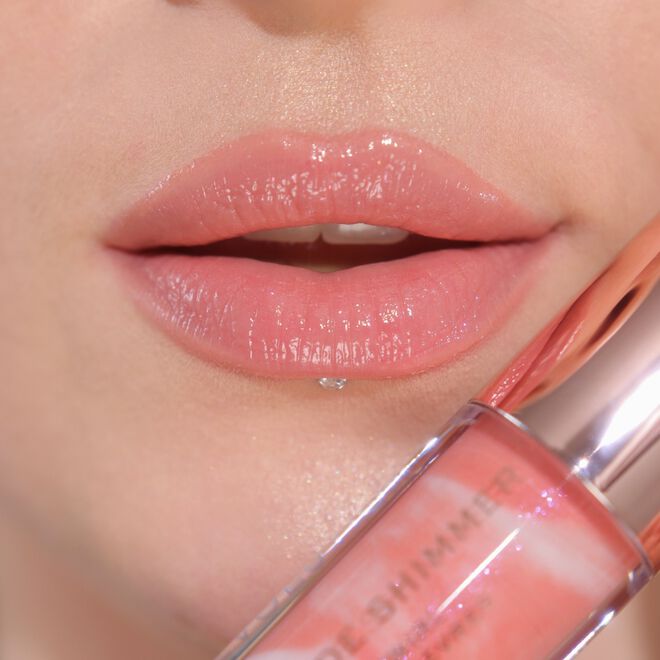 Makeup Revolution Festive Allure Ceramide Shimmer Lip Swirl Glitz Nude